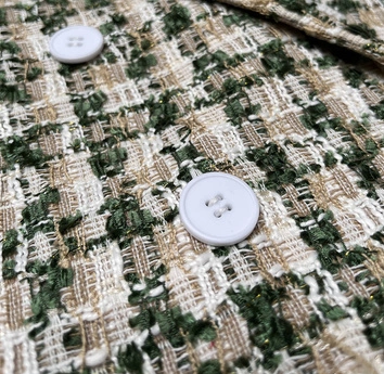 Krótka dwurzędowa marynarka zielona (AG3-1812)