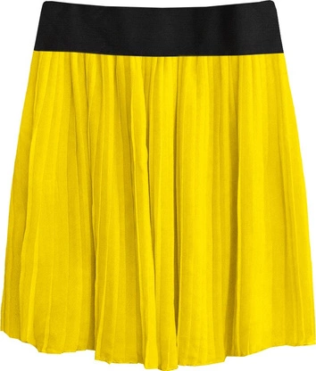 PLISOWANA SPÓDNICA MINI ŻÓŁTA (9228/3)