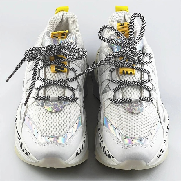 Damskie sneakersy panterka białe (bx1827-sp)