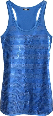 BAWEŁNIANA BOKSERKA W CEKINY NIEBIESKA (1342)