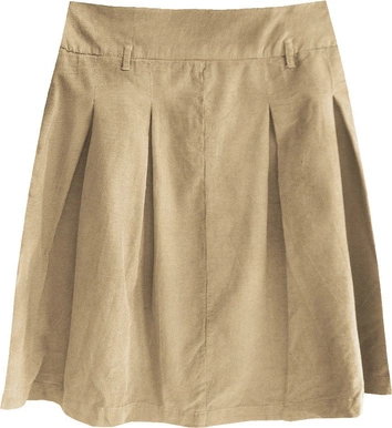 BAWEŁNIANA SZTRUKSOWA SPÓDNICA BEŻOWA (2226)