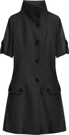 ROZKLOSZOWANY PŁASZCZYK CZARNY (1091)