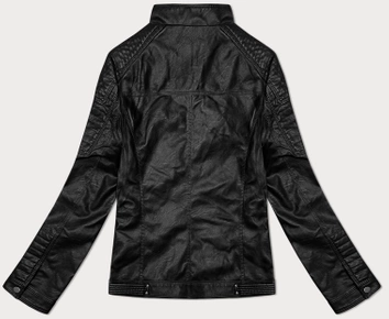 Męska kurtka ze skóry ekologicznej czarna (11Z8135)