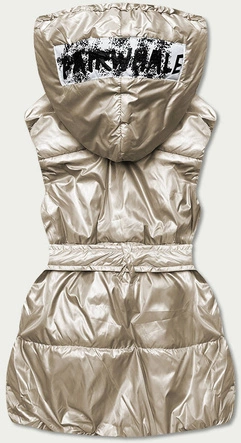 Bezrękawnik damski oversize beżowy (ka-016)