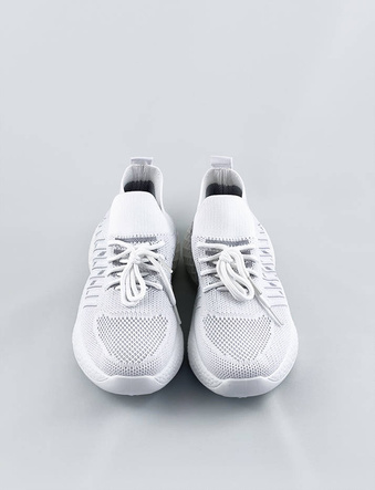 Ażurowe sneakersy damskie białe (jy21-2)