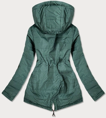 DWUSTRONNA KURTKA DAMSKA PEPITKA BRĄZOWO-ZIELONA (W506)