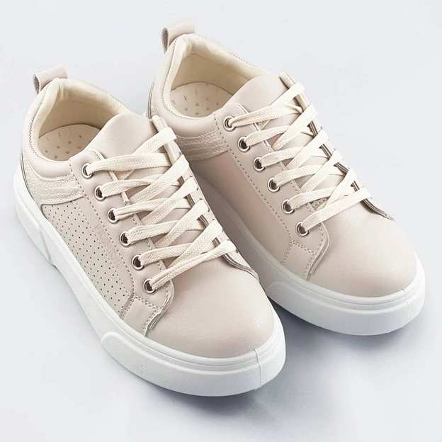 BUTY SPORTOWE DAMSKIE BEŻOWE (S221)