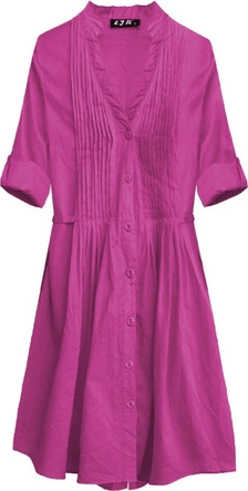 DŁUŻSZA GNIECIONA KOSZULA AMARANTOWA (1043)