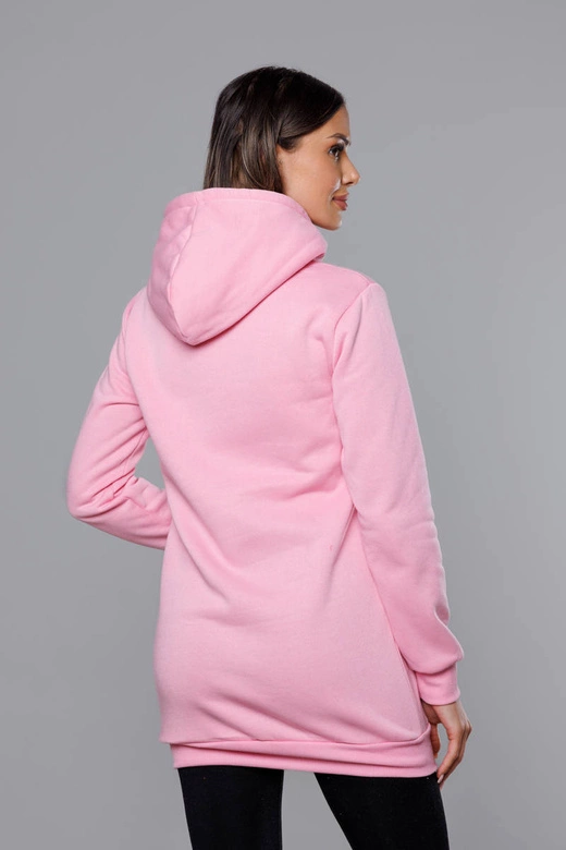 Damska bluza kangurka jasnoróżowa (YS10003-20)