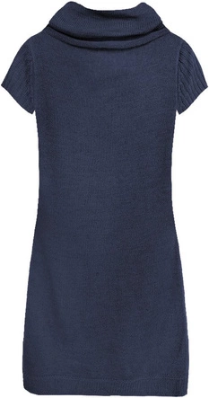 DŁUGI SWETER Z GOLFEM GRANATOWY (1174)