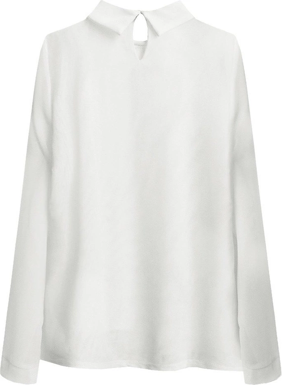 ELEGANCKA BLUZKA Z KOŁNIERZYKIEM BIAŁA (X6316X)