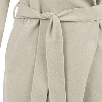 PŁASZCZ Z PASKIEM WATERFALL BEŻOWY CIEPŁY (8118)