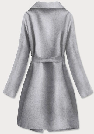 Minimalistyczny płaszcz damski szary (747ART)
