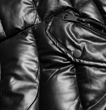 Puchowa kurtka zimowa damska czarna (M-21006)