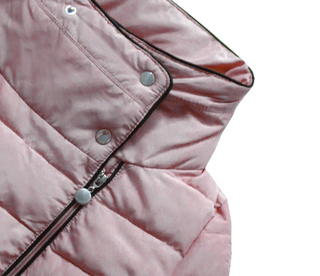 PIKOWANA DAMSKA KURTKA ZIMOWA Z KOŁNIERZEM ANTYCZNY RÓŻ (B1058)