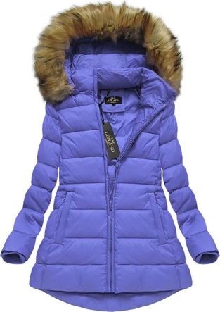 ASYMETRYCZNA KURTKA Z KAPTUREM WRZOSOWA (7675)