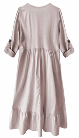 BAWEŁNIANA SUKIENKA OVERSIZE ANTYCZNY RÓŻ (278ART)