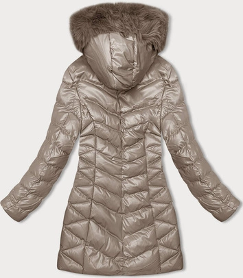 Zimowa kurtka damska beżowa (5M3139-62)