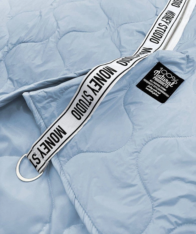 DŁUGI ASYMETRYCZNY BEZRĘKAWNIK DAMSKI NIEBIESKI (30874)