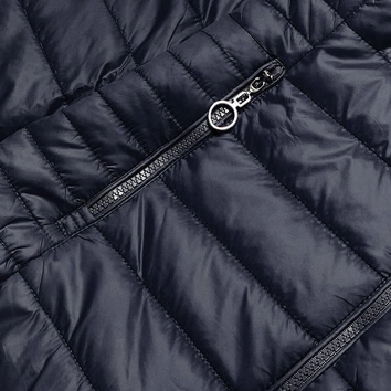 Cienka kurtka damska ze stójką granatowa (bh-2006)