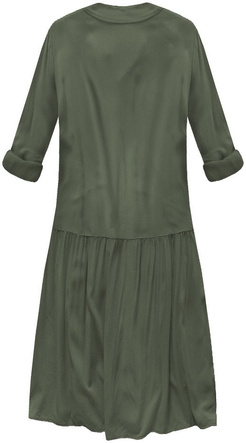 ZWIEWNA SUKIENKA KOSZULOWA KHAKI (142ART)