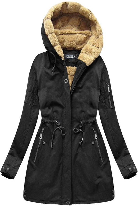 CIEPŁA PARKA ZIMOWA CZARNA (MODEL13)