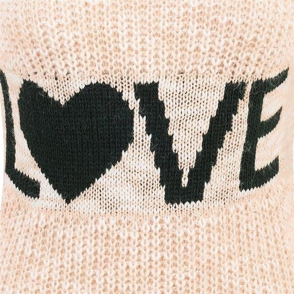 RÓŻOWY SWETER Z NAPISEM LOVE (SW08)
