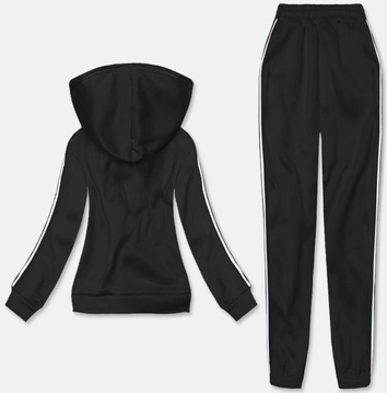 Dres damski - krótka bluza + spodnie czarny (YP-1107)