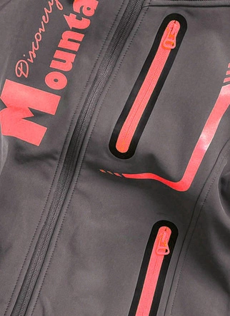 Damska kurtka softshell grafit-róż (hh030)