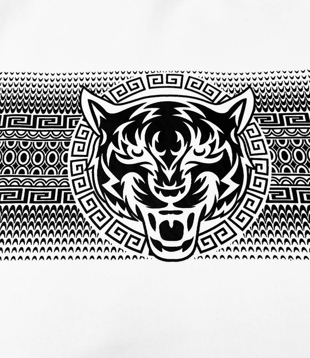 Cienka bluza z nadrukiem biała (8B1103-1)