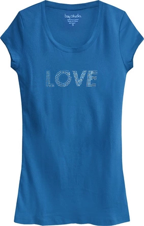 BAWEŁNIANA BLUZKA Z DŻETAMI NIEBIESKA (441/2ART)