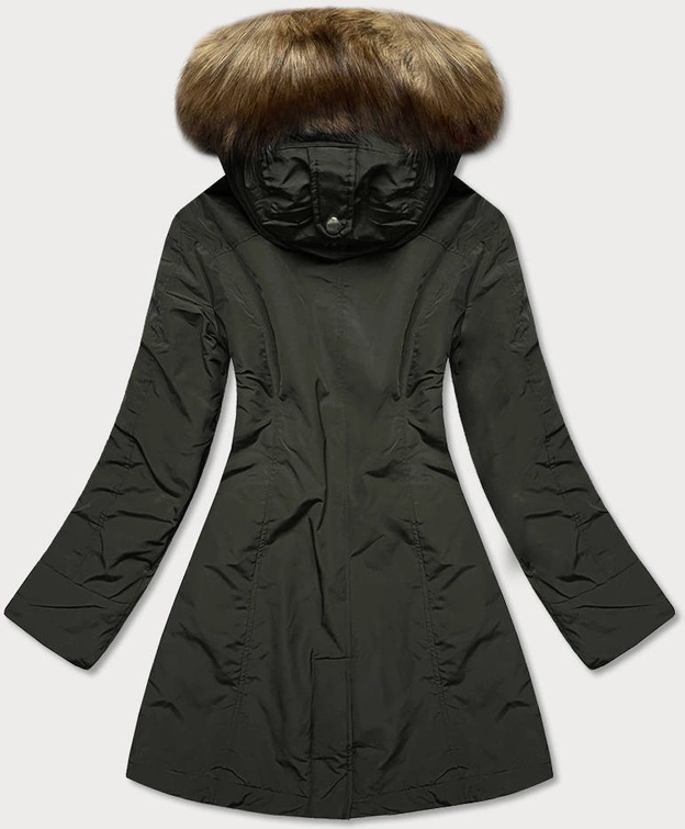 Zimowa kurtka damska khaki (m21309)