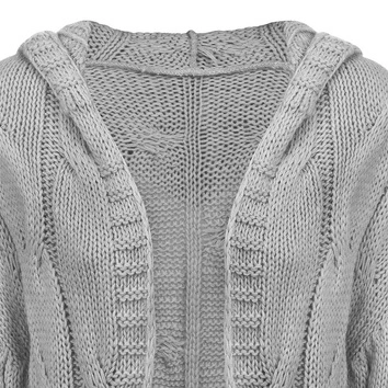 SWETER O GRUBYM SPLOCIE JASNOSZARY (115ART)