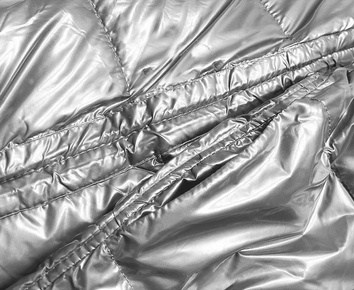DWUSTRONNA METALICZNA KURTKA ZIMOWA SZARO-BEŻOWA (P21-7901-61+62)
