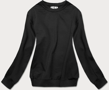 Cienka bluza dresowa damska ze ściągaczami czarna (WB11002-3)