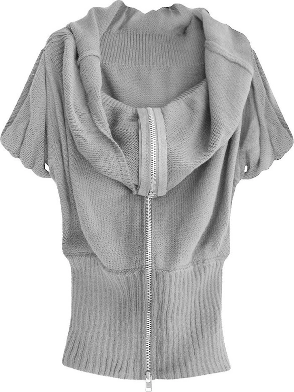 SWETER Z GOLFEM JASNOSZARY (X1225X)