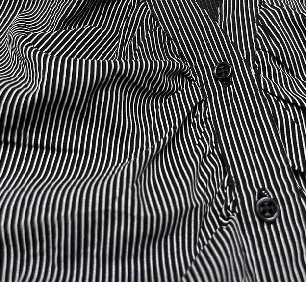 Bluzka z krótkim rękawem granatowa w paski (SST16222D)