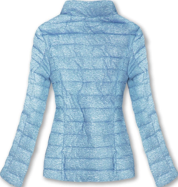 PIKOWANA KURTKA Z KAPTUREM BŁĘKITNA (7211)