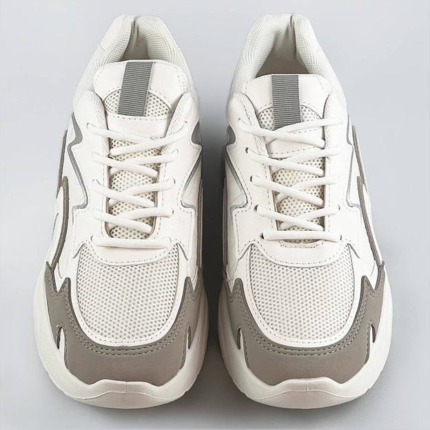 Damskie buty sportowe na platformie białe (c1090)