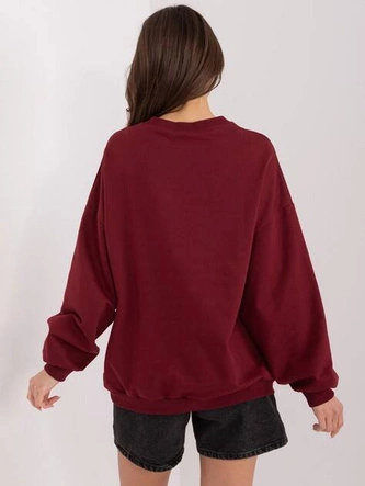 Damska bluza z napisem Love bordowa (8881)