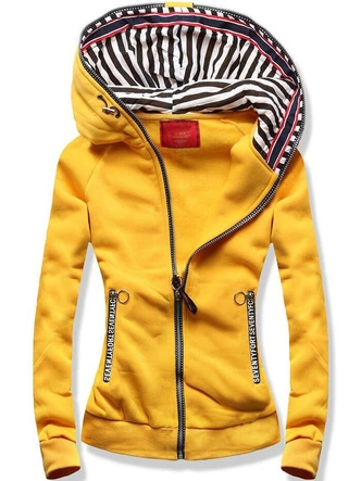 BLUZA Z KAPTUREM ŻÓŁTA (525A)