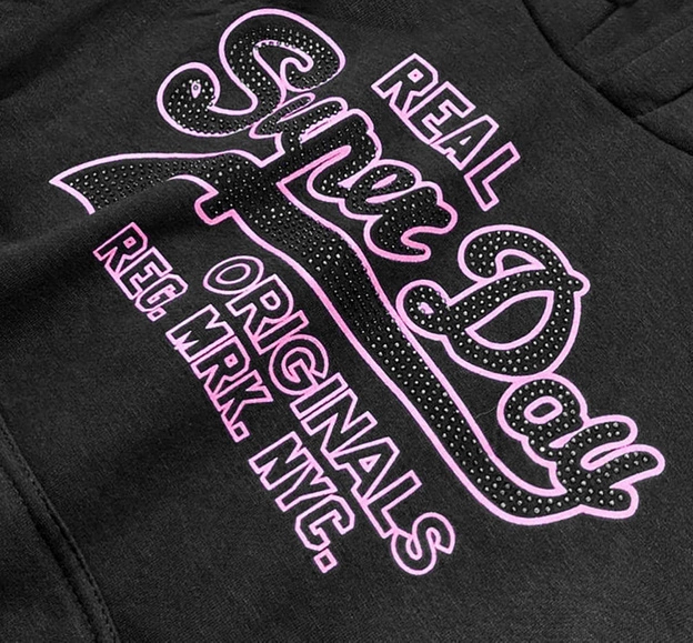 Krótka bluza damska z nadrukiem czarna (26016)