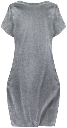 SUKIENKA Z KRÓTKIM RĘKAWEM SZARA (145ART)
