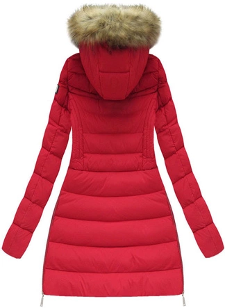 KURTKA ZIMOWA Z KAPTUREM CZERWONA (MODEL18)