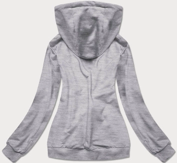 Cienka damska bluza kangurka szara (W06-2)