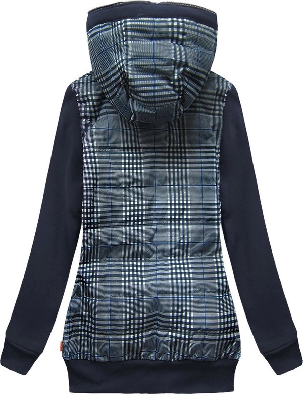 BLUZA OCIEPLONA FUTERKIEM GRANATOWA (671A)