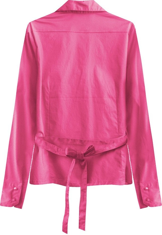 BAWEŁNIANA KOSZULA Z PASKIEM RÓŻOWA (1017)