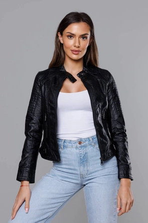 Ramoneska ze stójką czarna (HM22)