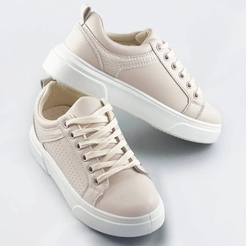 BUTY SPORTOWE DAMSKIE BEŻOWE (S221)