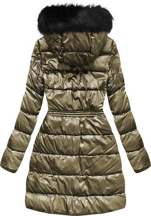 ORTALIONOWA DŁUŻSZA ZIMOWA KURTKA DAMSKA ZŁOTA (J9-005)